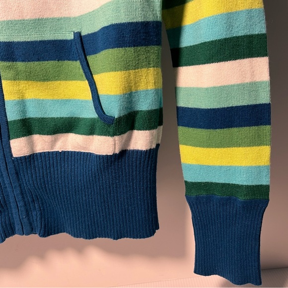 Gap Cotton/Cashmere Blend Full-fashion Knit Full Zip Color-blocked Hoodie - Picture 7 of 16